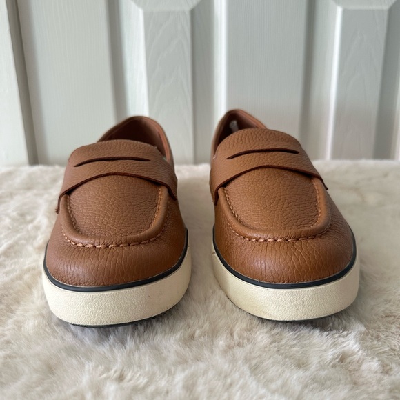 Cole Haan GrandPro Penny Loafer Sneakers Brown Leather Size 9 Madras Insole - Picture 3 of 7